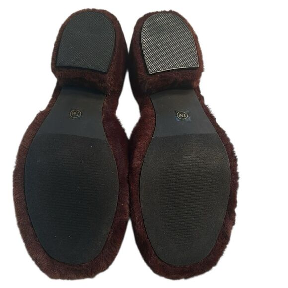 Coconut by Matisse Teddy Chocolate Faux Fur Low Heel Slide Pumps(Size 7) - Picture 3 of 7